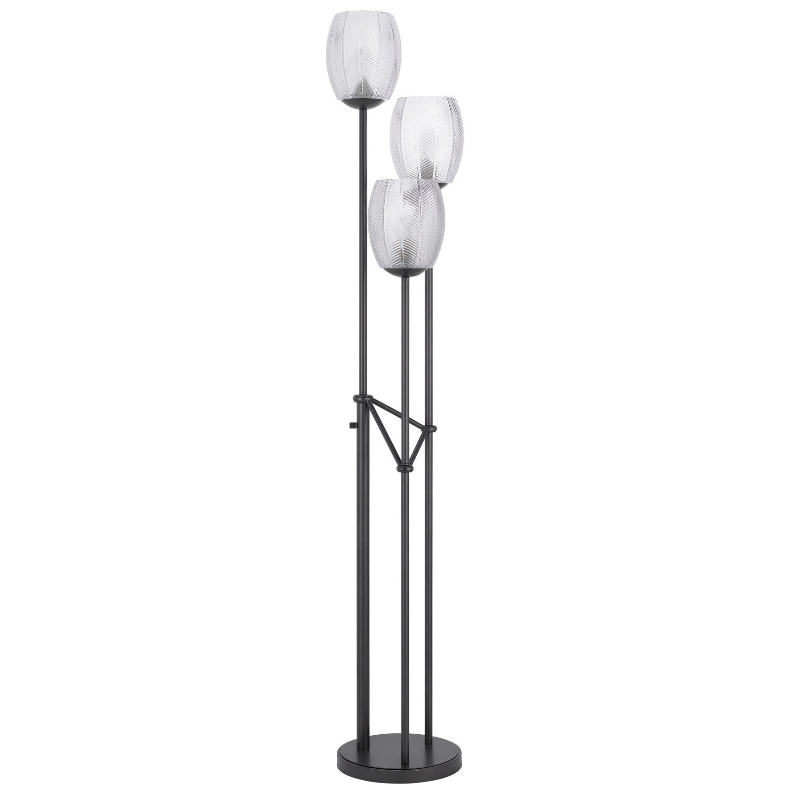 Black 3-Light Floor Lamp w/ Shade