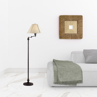 Bronze Swing Arm Floor Lamp w/ Shade