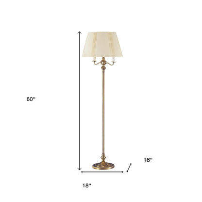 Bronze 4-Light Floor Lamp w/ Shade
