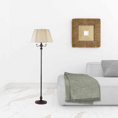 Bronze 4-Light Floor Lamp w/ Shade