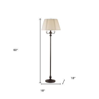 Bronze 4-Light Floor Lamp w/ Shade