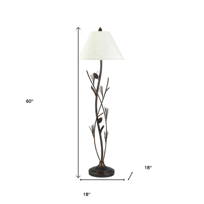Rusted Floor Lamp w/ Shade