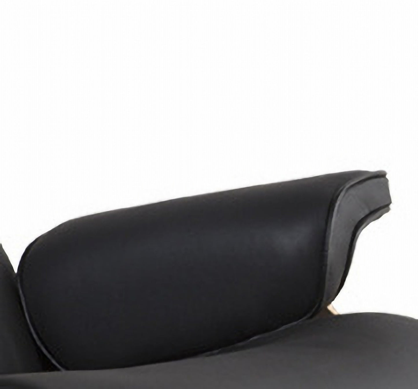 Black & Brown Genuine Leather Tufted Swivel Lounge Chair With Ottoman