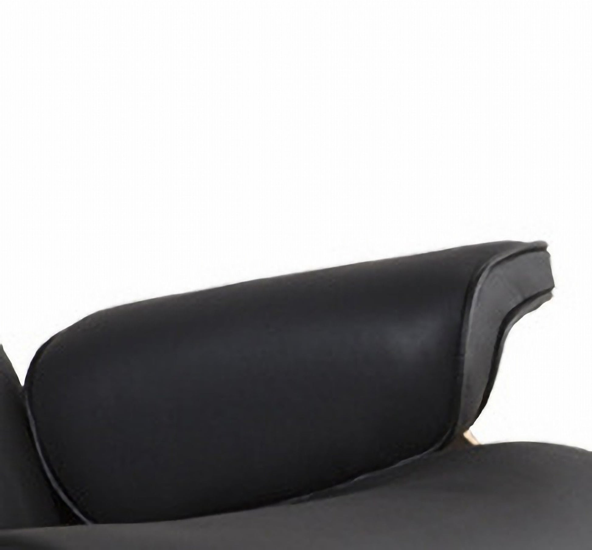 Black & Brown Genuine Leather Tufted Swivel Lounge Chair With Ottoman