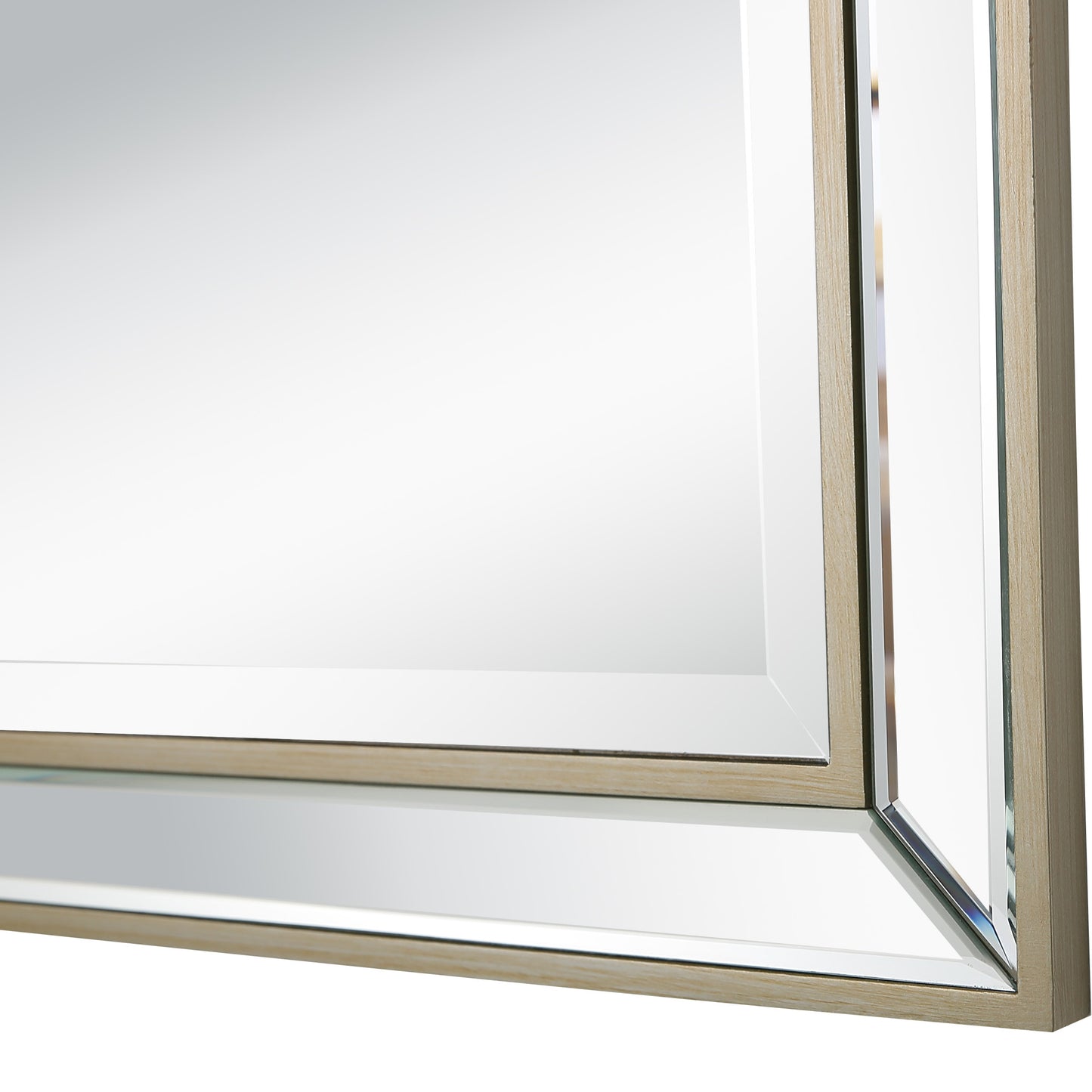 Champagne Novelty Accent Wood Mirror
