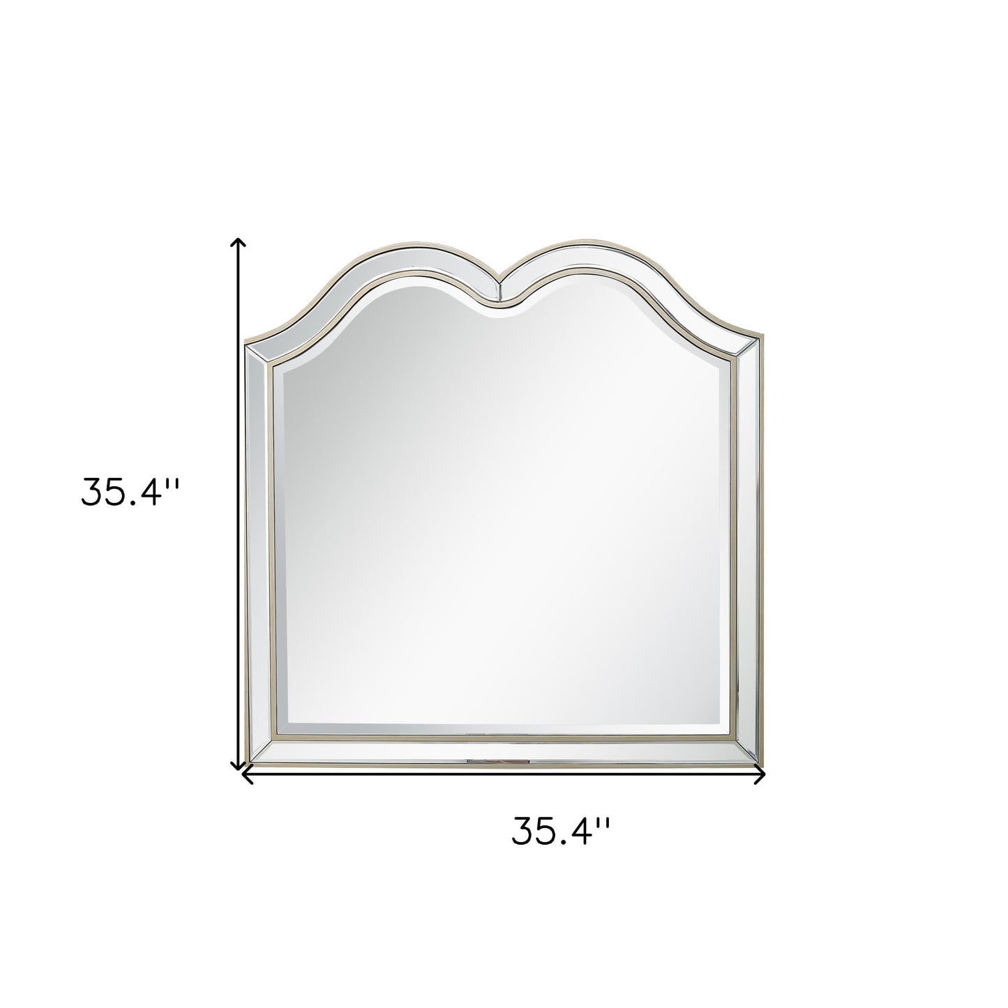 Champagne Novelty Accent Wood Mirror