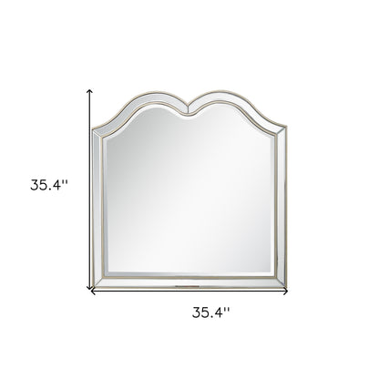 Champagne Novelty Accent Wood Mirror