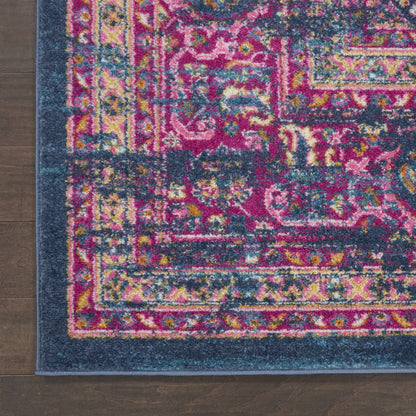 12 x 15 Blue Moroccan Power Loom Distressed Rug