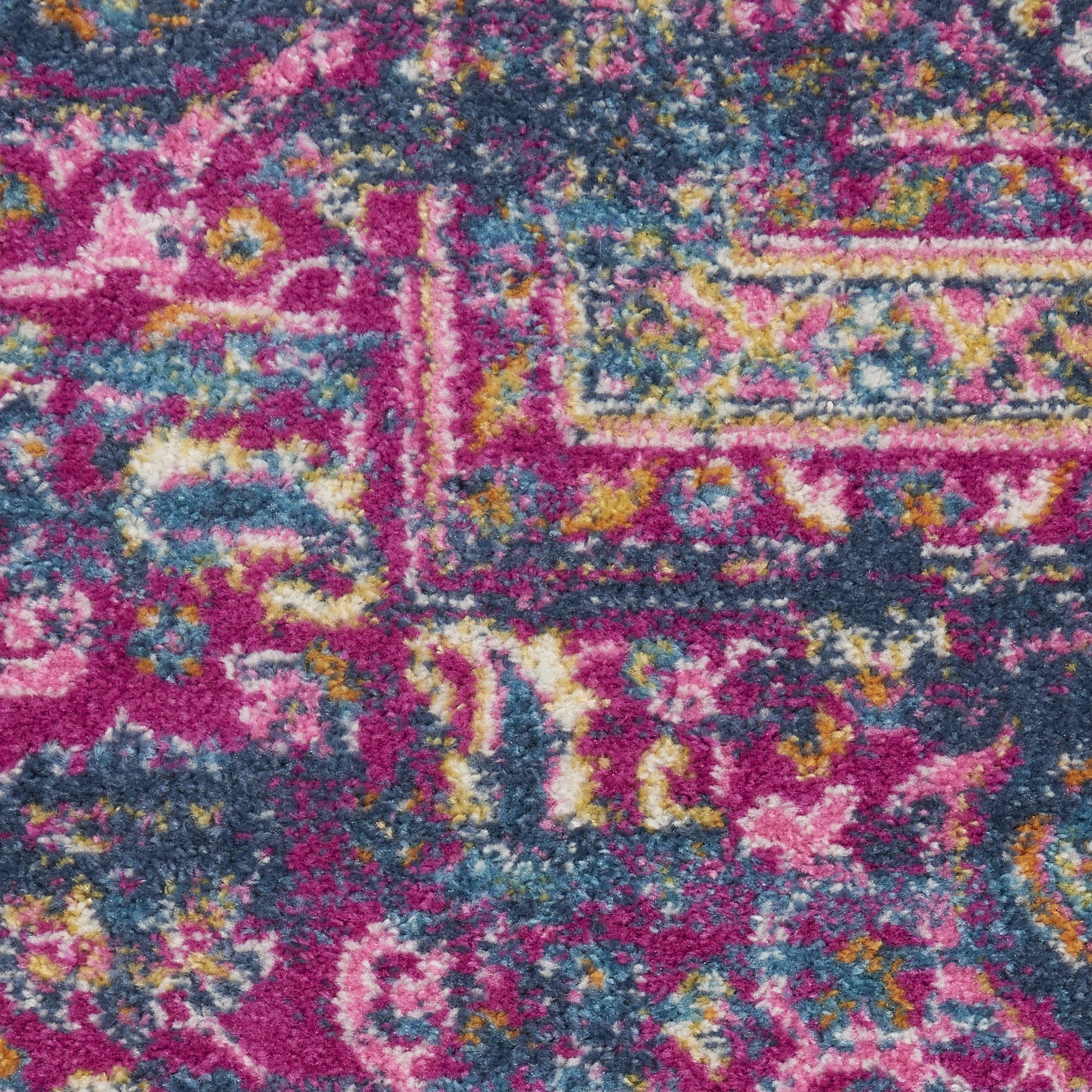 12 x 15 Blue Moroccan Power Loom Distressed Rug