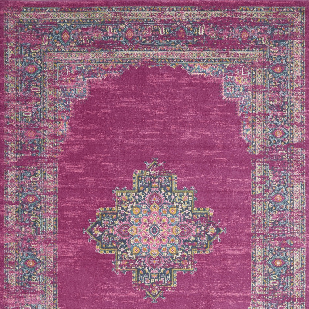 12 x 15 Blue Moroccan Power Loom Distressed Rug