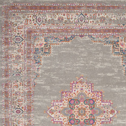 12 x 15 Blue Moroccan Power Loom Distressed Rug