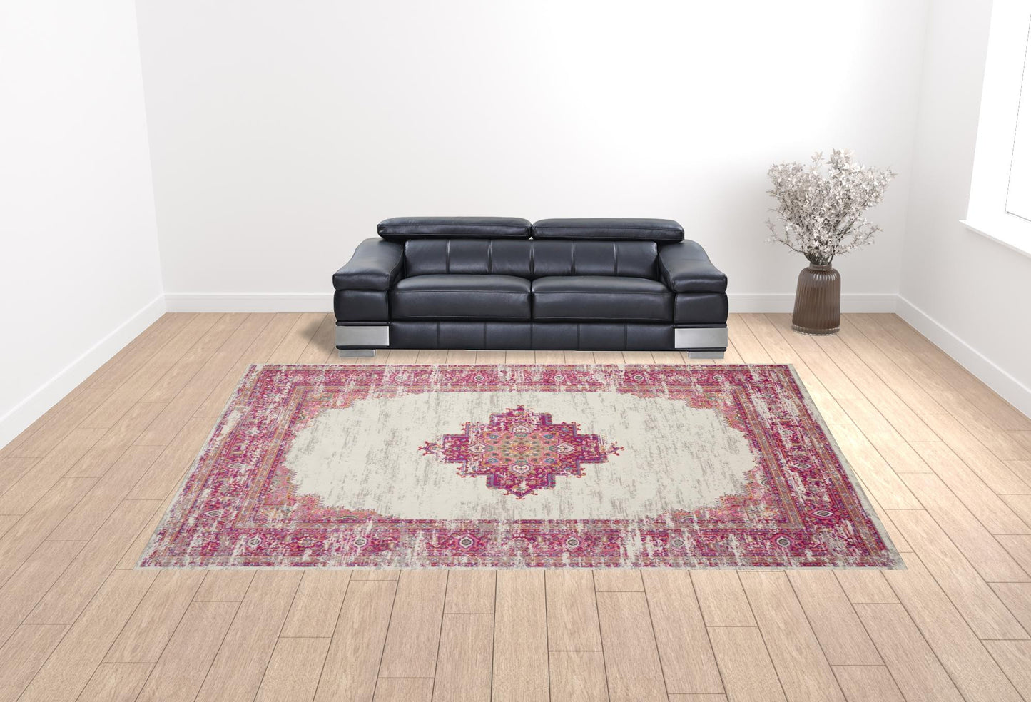 12 x 15 Blue Moroccan Power Loom Distressed Rug