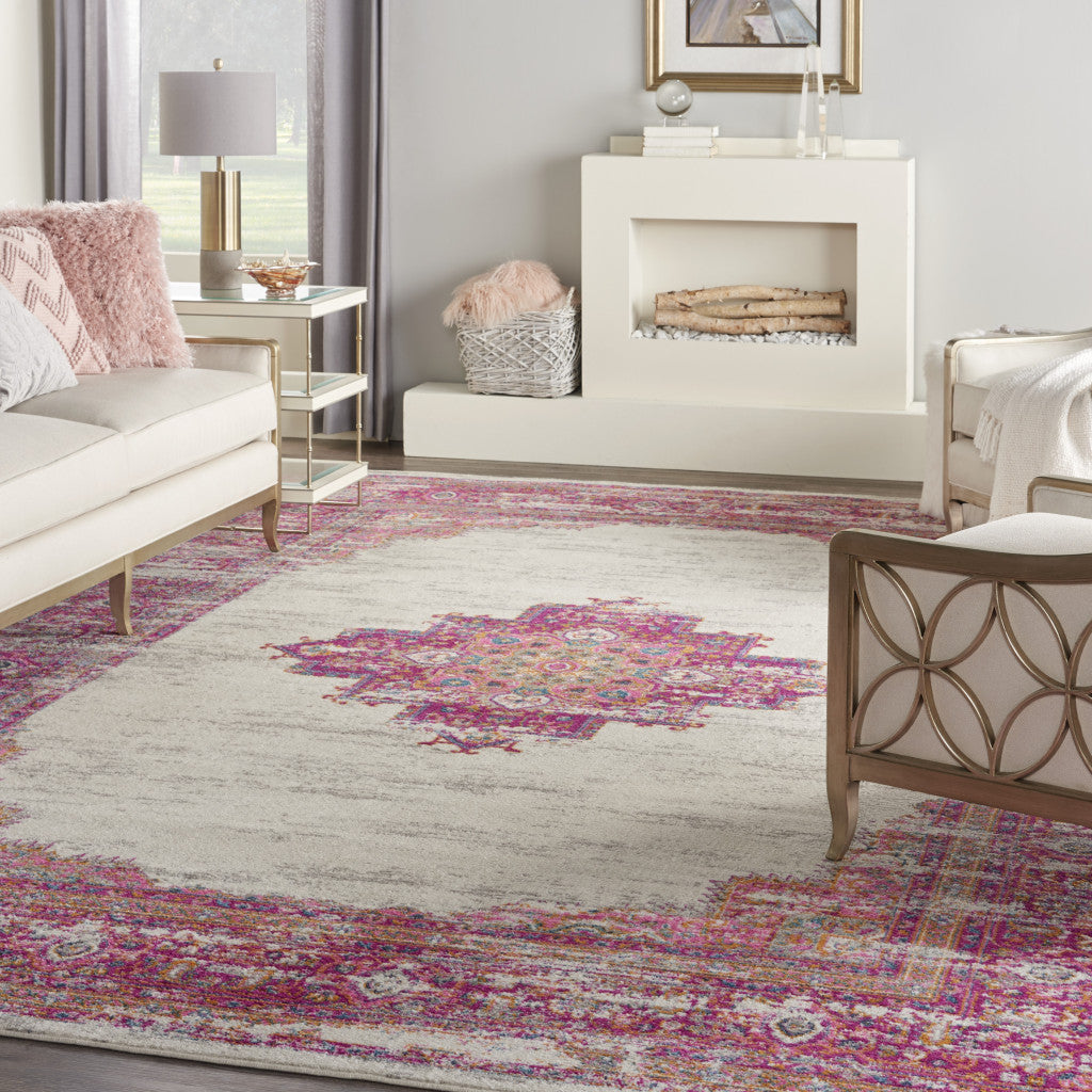 12 x 15 Blue Moroccan Power Loom Distressed Rug