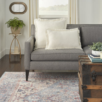 Ivory Cotton Pillow w/ Fringe