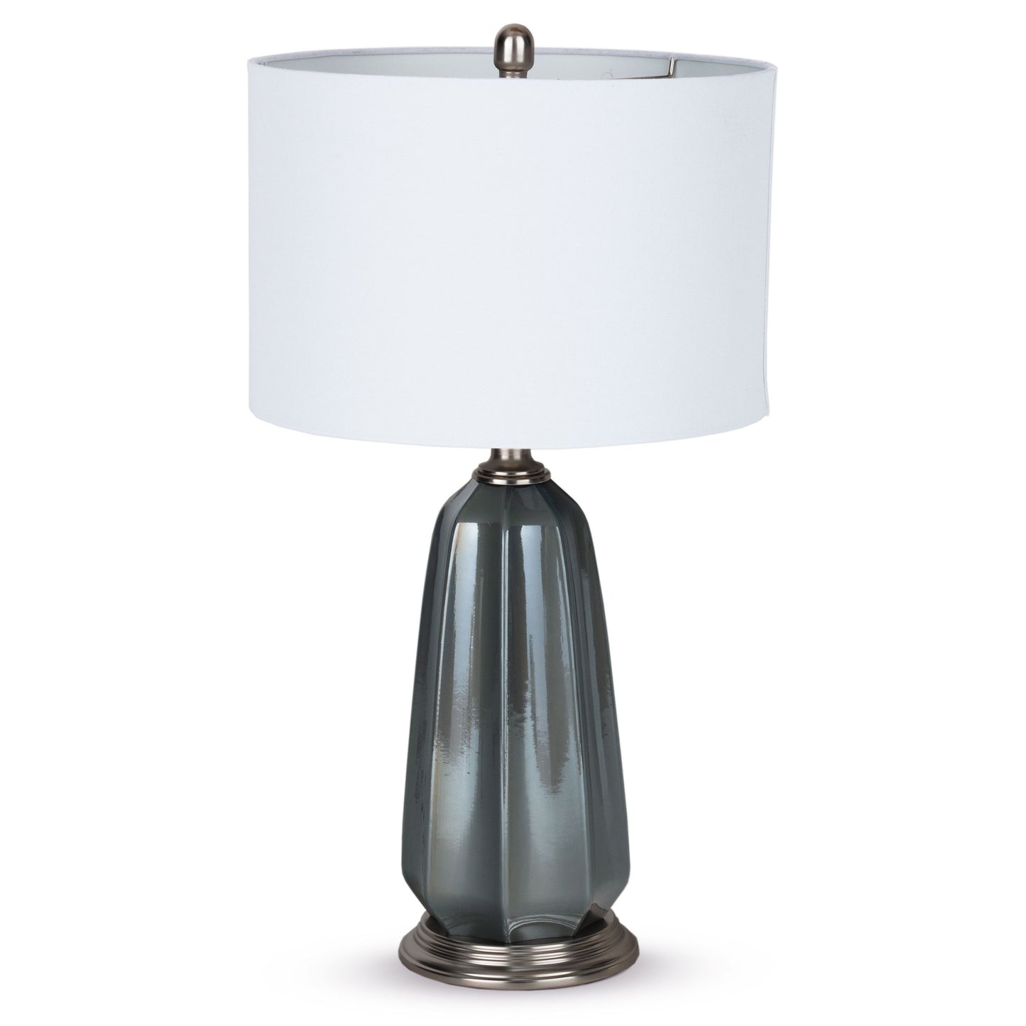 Blue Gray Table Lamp w/ Shade