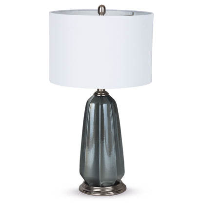Blue Gray Table Lamp w/ Shade