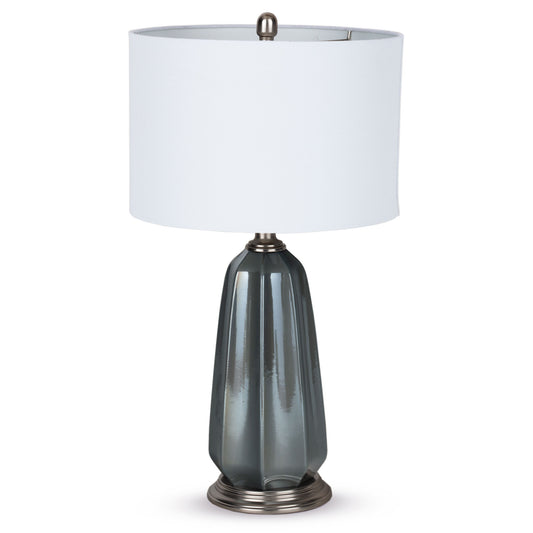 Blue Gray Table Lamp w/ Shade