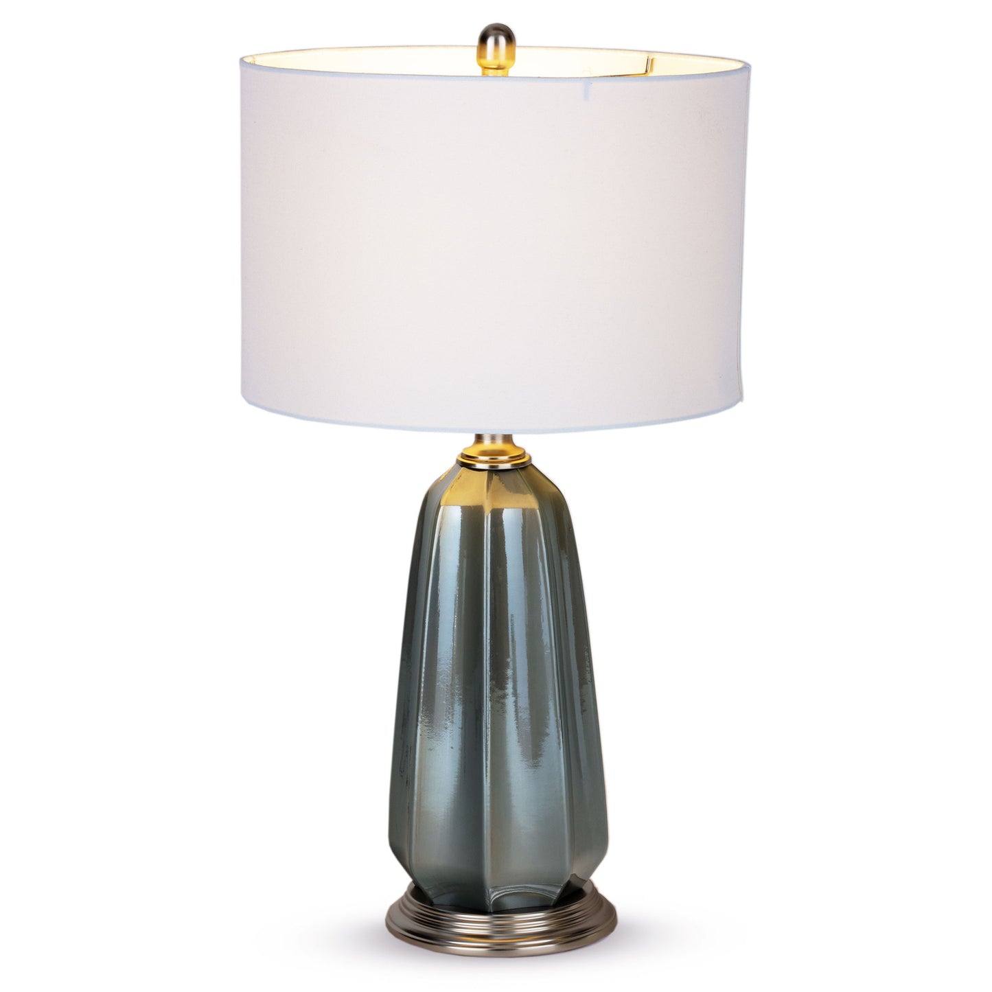 Blue Gray Table Lamp w/ Shade