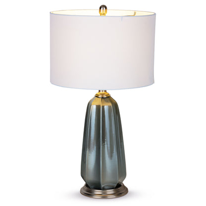 Blue Gray Table Lamp w/ Shade
