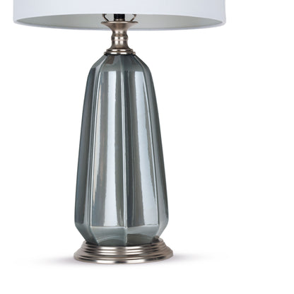Blue Gray Table Lamp w/ Shade