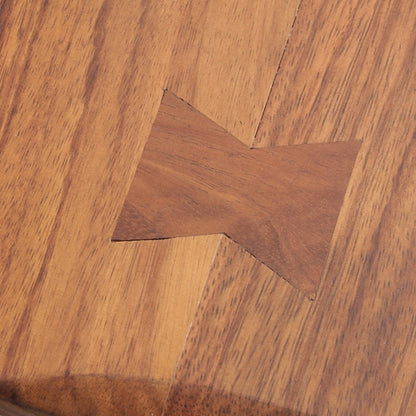 Brown Solid Wood Distressed Media Console