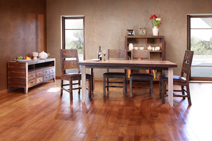 Brown Solid Wood Distressed Media Console
