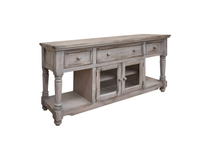 Desert Sand Solid Wood Distressed Media Console