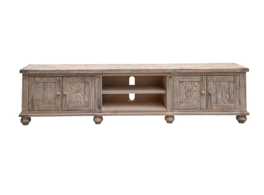 Desert Sand Solid Wood Distressed Media Console