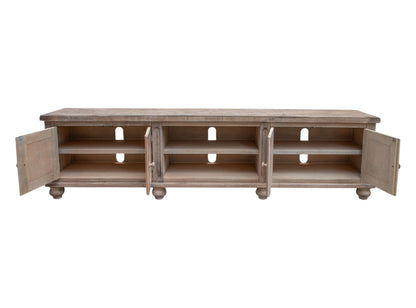 Desert Sand Solid Wood Distressed Media Console