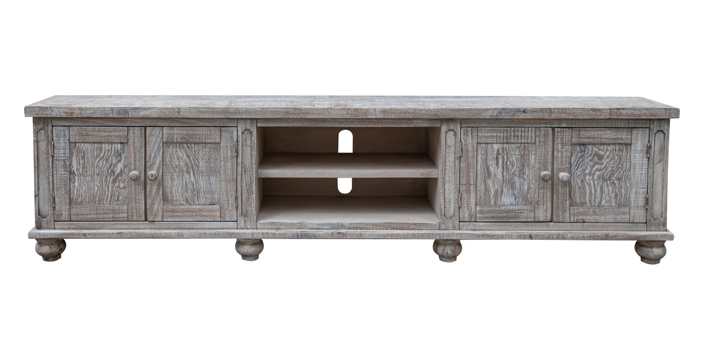 Desert Sand Solid Wood Distressed Media Console