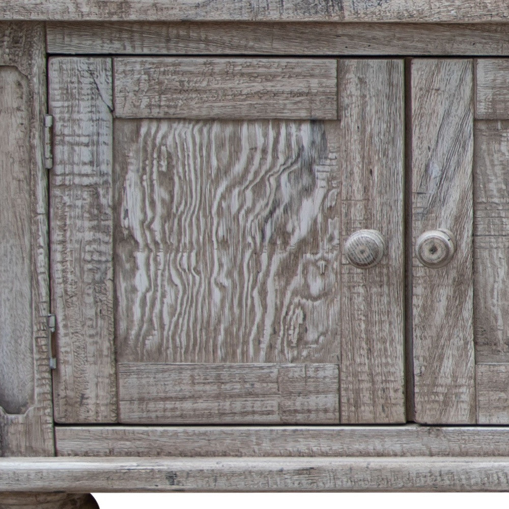Desert Sand Solid Wood Distressed Media Console