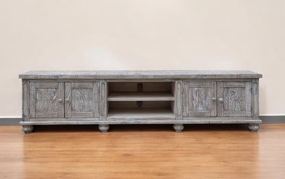 Desert Sand Solid Wood Distressed Media Console