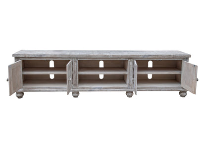 Desert Sand Solid Wood Distressed Media Console