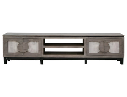 Grey Solid Wood Distressed Media Console