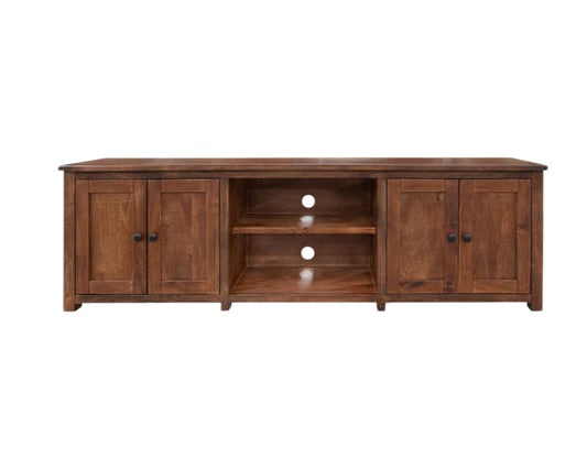Brown Solid Wood Distressed Media Console