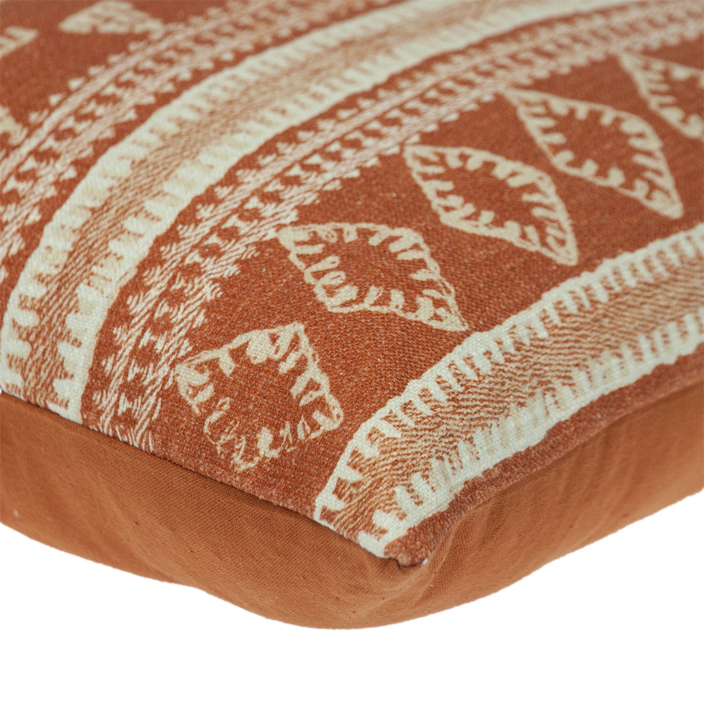 Orange & Ivory Southwestern Cotton Pillow