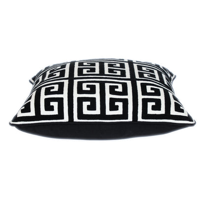 Black & White Interlocking Cotton Pillow