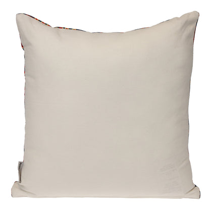 Blue & Red Damask Cotton Pillow