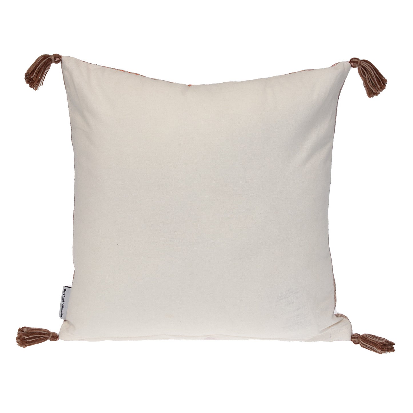 Pink & Orange Striped Cotton Pillow w/ Tassels