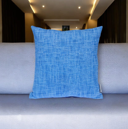 Blue Weave Cotton Pillow