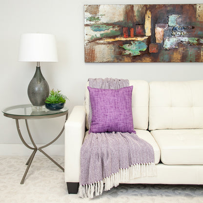 Purple Weave Cotton Pillow