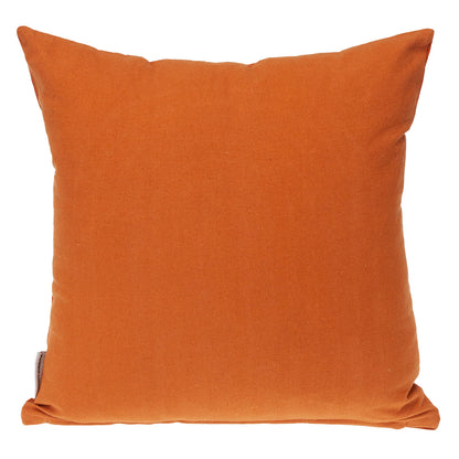 Orange Geometric Cotton Pillow