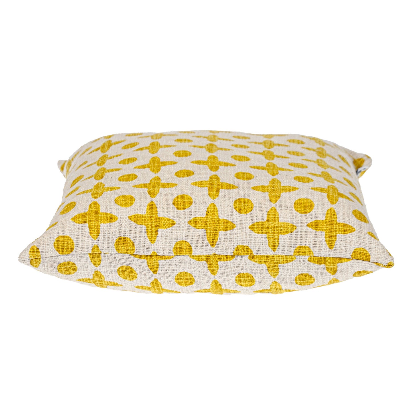 Yellow & White Geometric Cotton Pillow