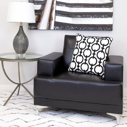 Black & White Geometric Cotton Pillow