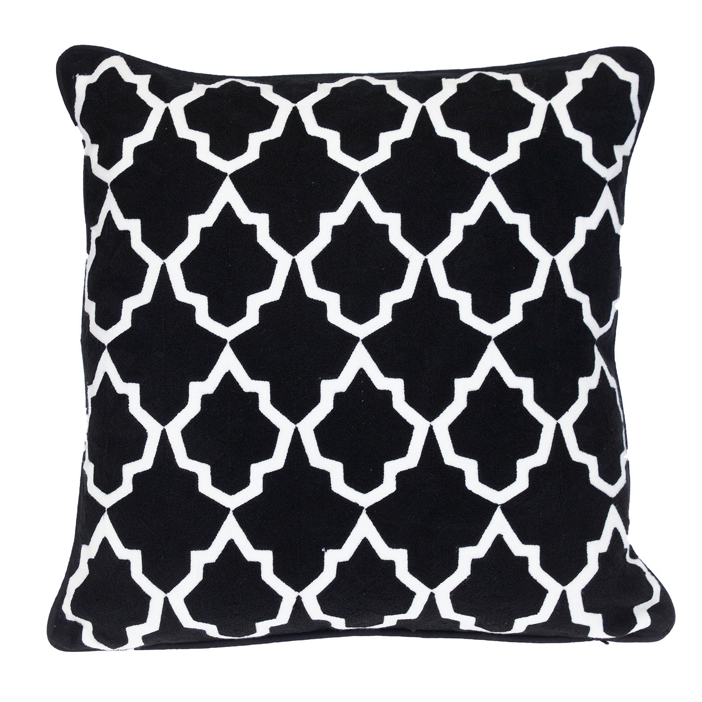 Black & White Geometric Cotton Pillow
