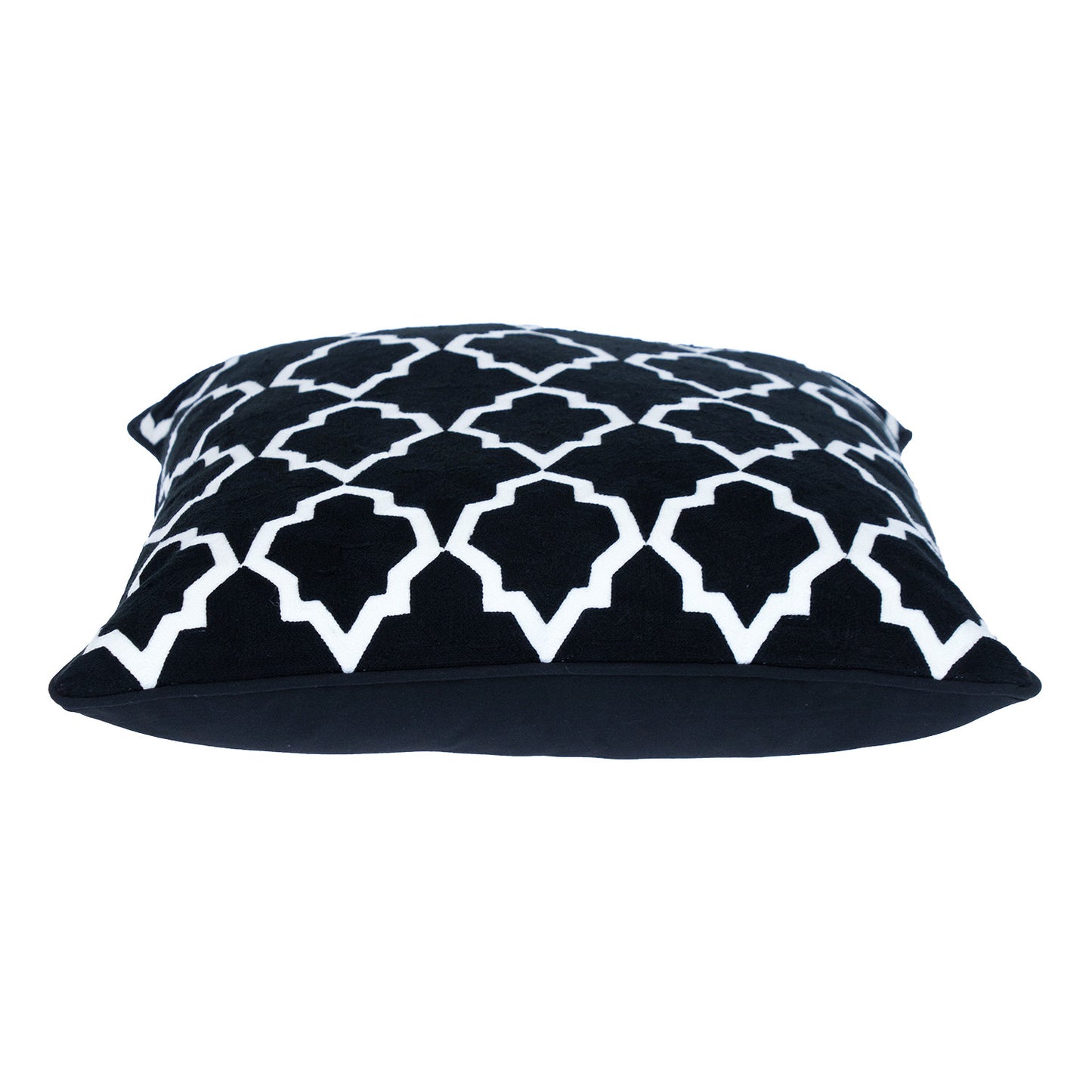 Black & White Geometric Cotton Pillow