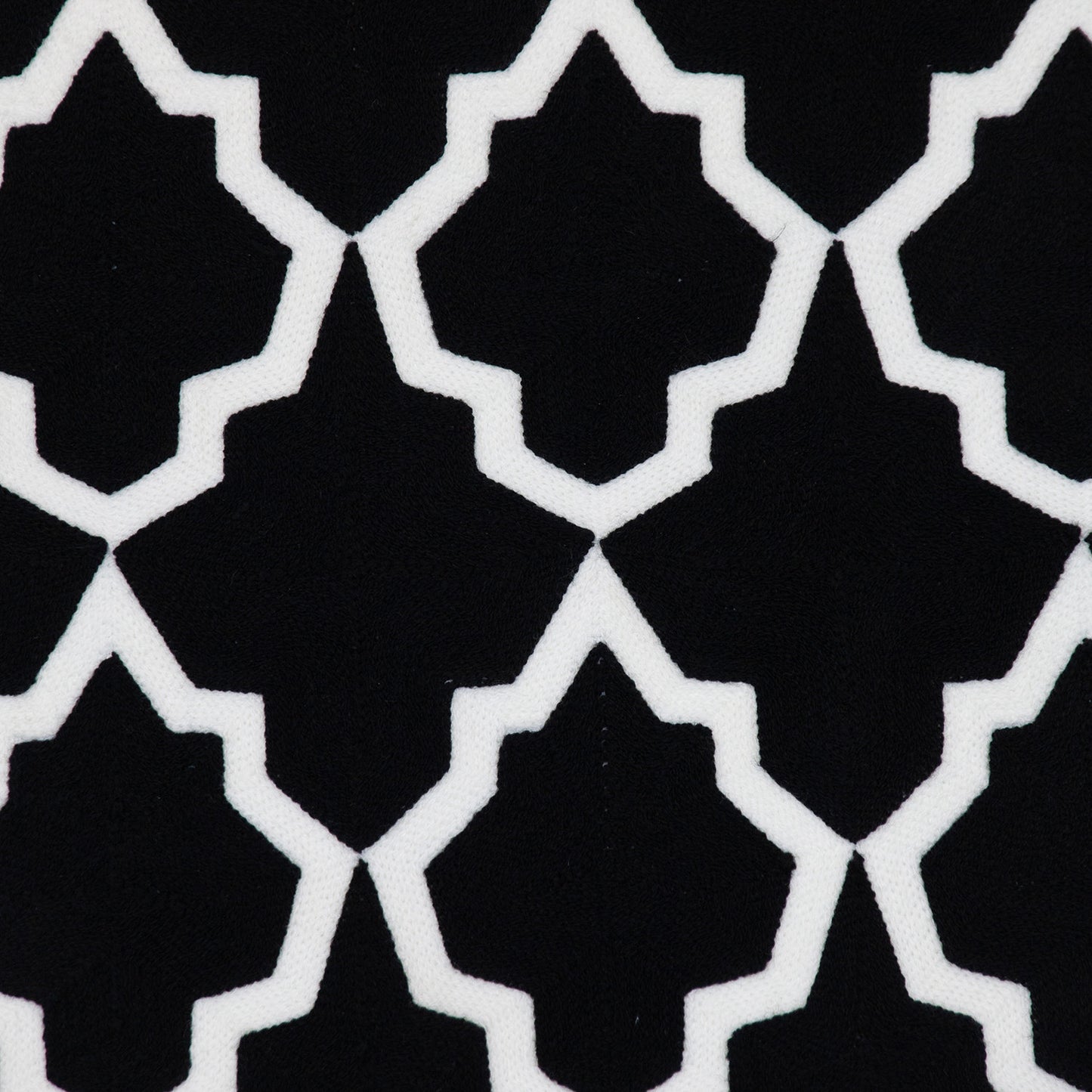 Black & White Geometric Cotton Pillow