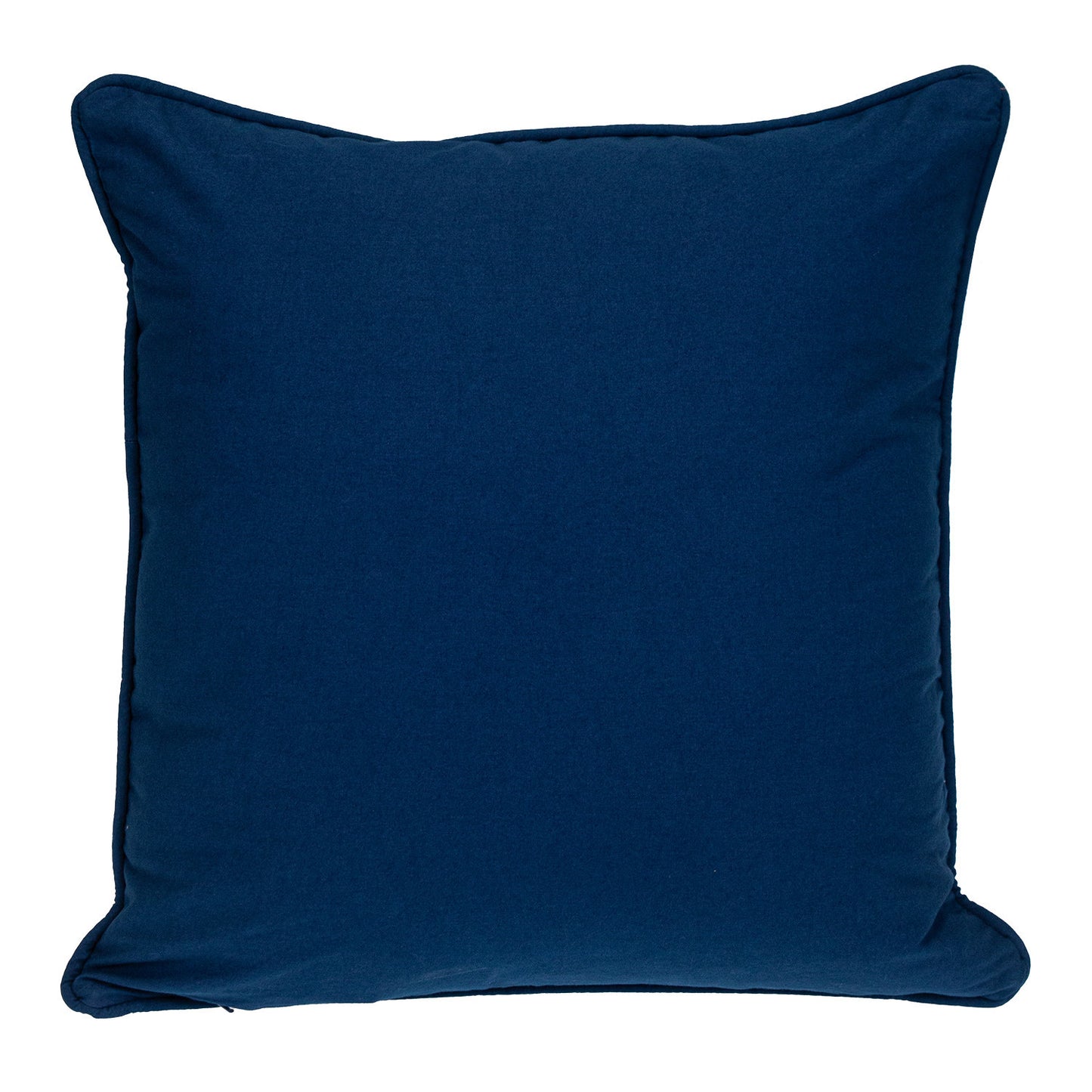 Blue Geometric Cotton Pillow