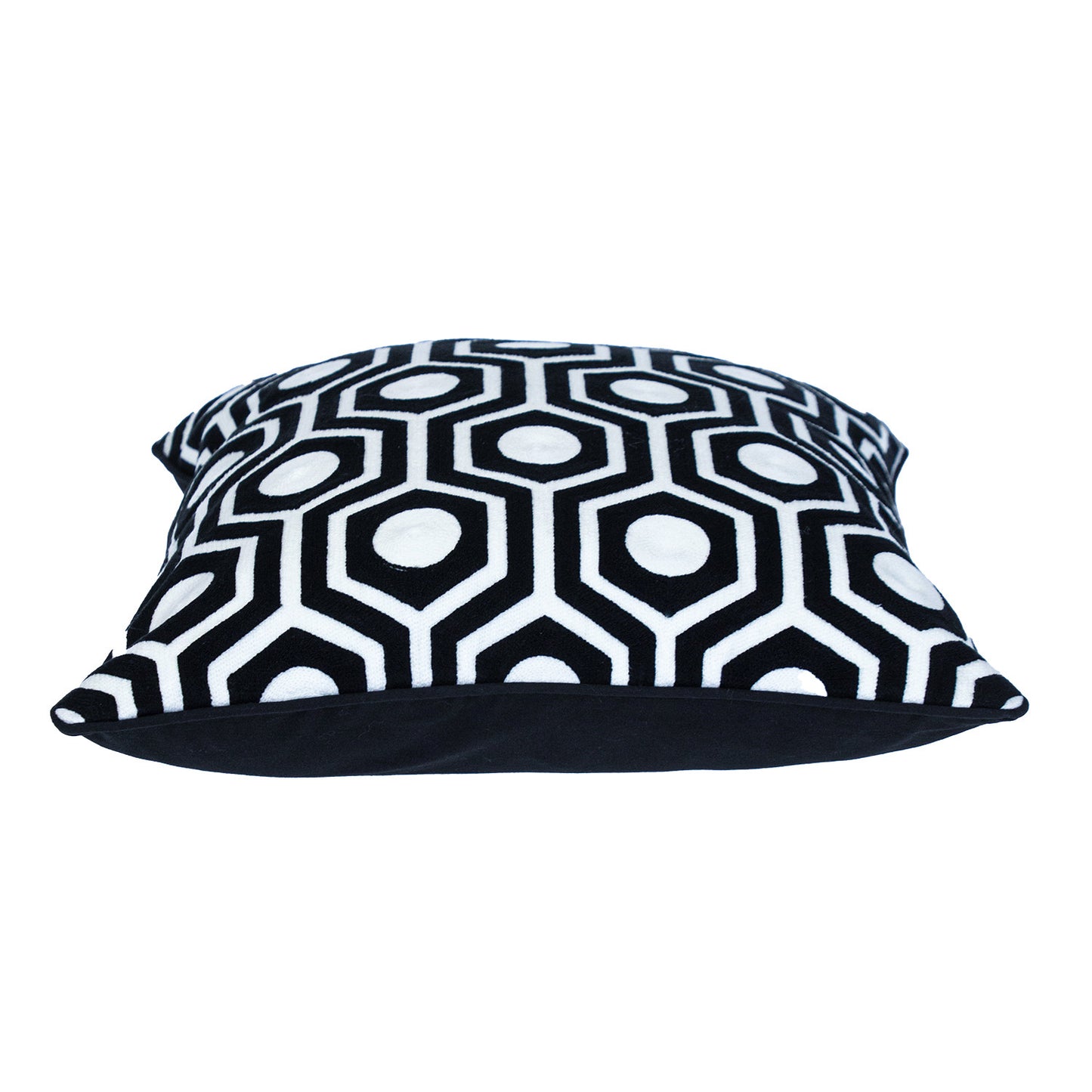 Black & White Geometric Cotton Pillow