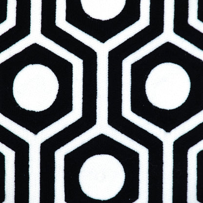Black & White Geometric Cotton Pillow